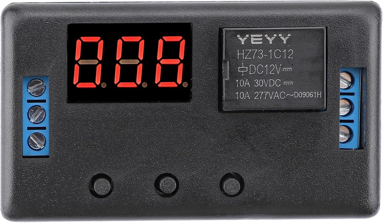 imageDROK 12V Timer Relay LED Display 4Mode OnOff Automotive Time Delay Relay Electric Delay Timer Switch 01s to 999min1pcs