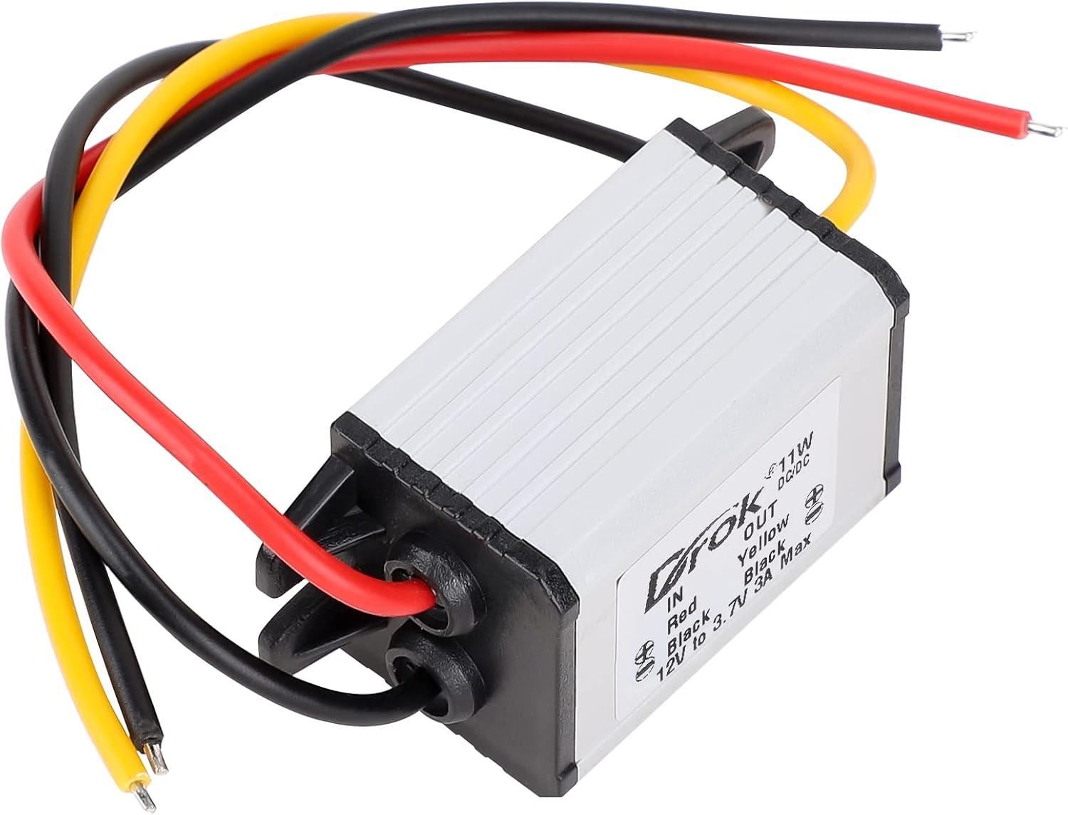 imageDROK 12v to 37v Buck Converter DC 835V to 37V 3A 11W Voltage Regulator Board Power Supply Module 5V 6V 9V 12V 24V Waterproof Car Volt Step Down Buck Converter24V12V to 37V