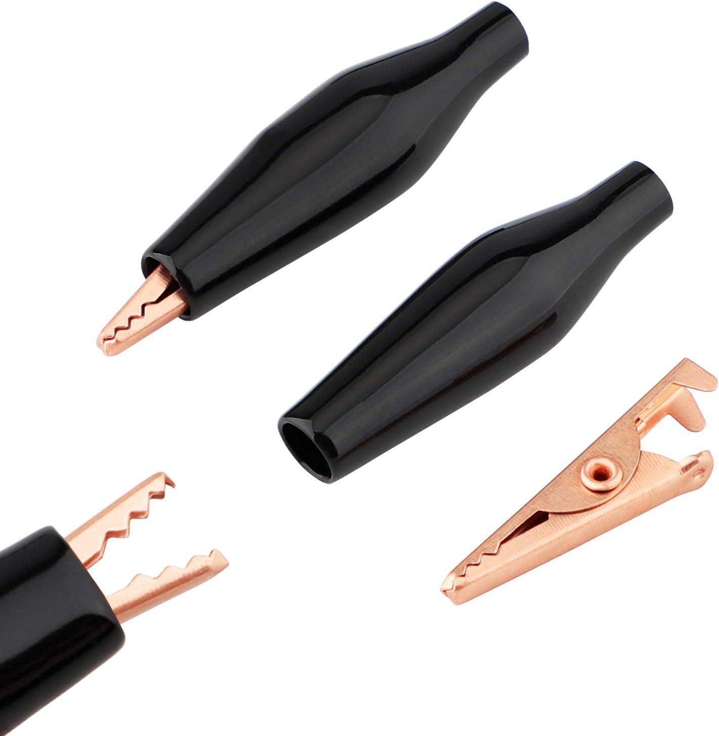 imageDROK 20pcs Insulated Alligator Clips Electrical Large  177 inch45mm 10A Pure Copper Alligator Clips for Multimeter127mm