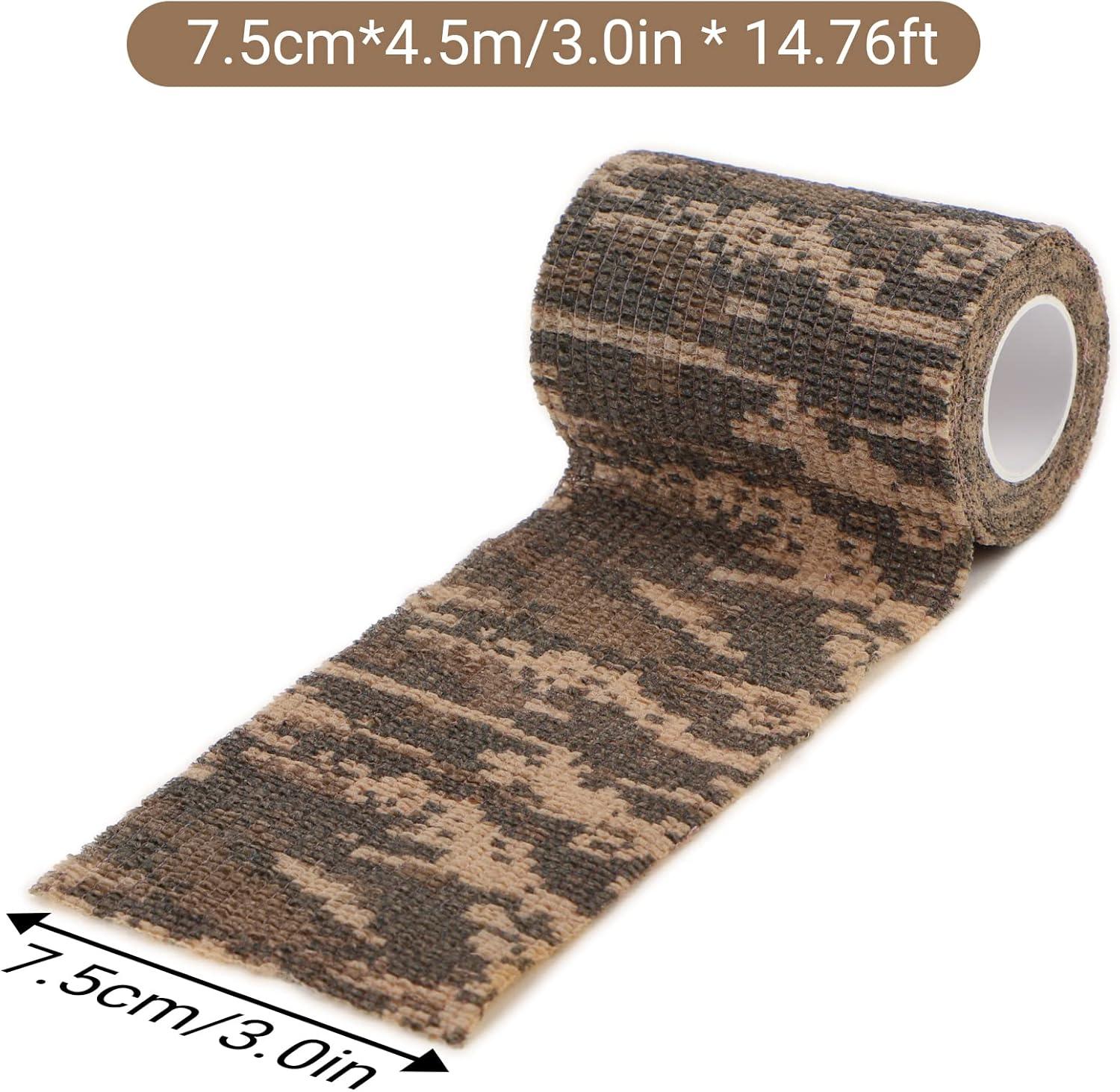 imageDROK 410 Roll Camo Tape Wrap Camouflage SelfAdhesive Camo Stick Bandage for Outdoor Sports Climbing Camping 23in x 1476ft for Range Finder Camera Flashlight BicycleACU Camo