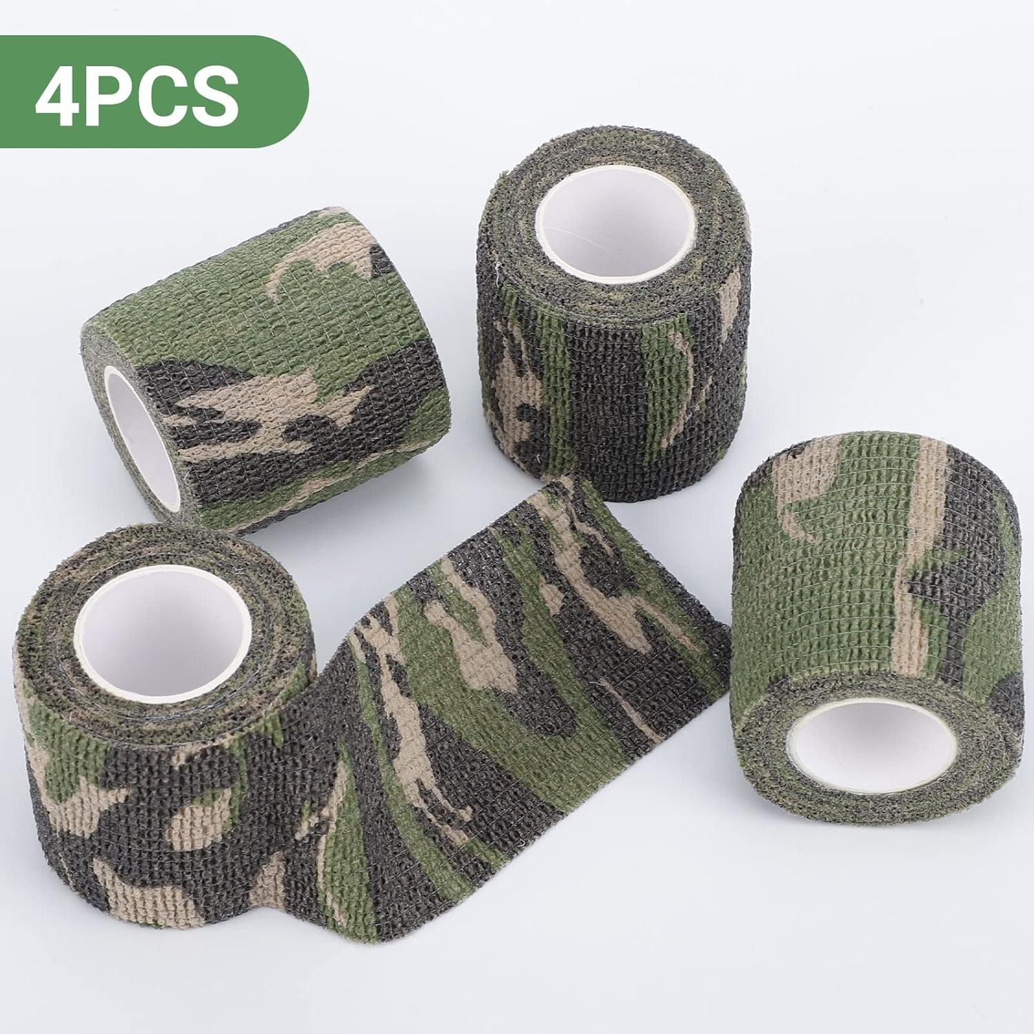 imageDROK 410 Roll Camo Tape Wrap Camouflage SelfAdhesive Camo Stick Bandage for Outdoor Sports Climbing Camping 23in x 1476ft for Range Finder Camera Flashlight BicycleForest