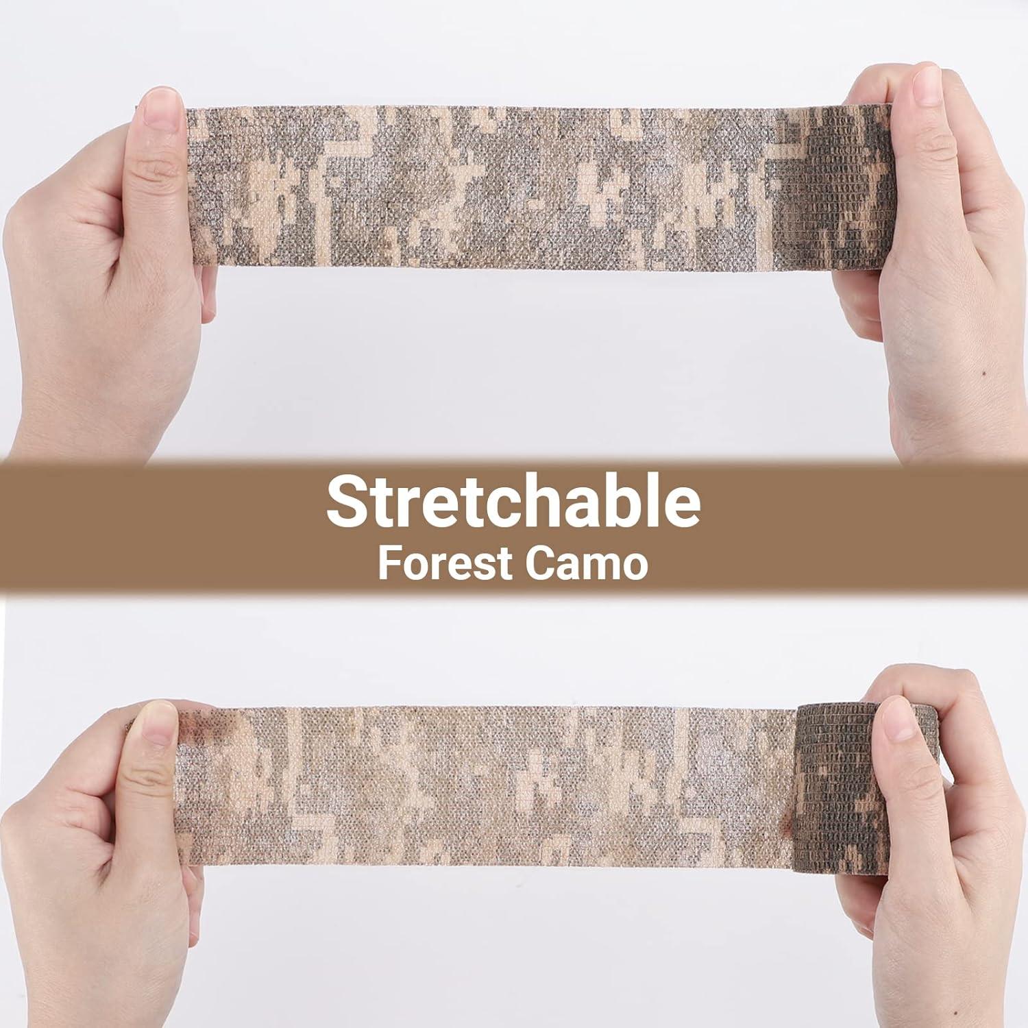 imageDROK 410 Roll Camo Tape Wrap Camouflage SelfAdhesive Camo Stick Bandage for Outdoor Sports Climbing Camping 23in x 1476ft for Range Finder Camera Flashlight BicycleACU Camo