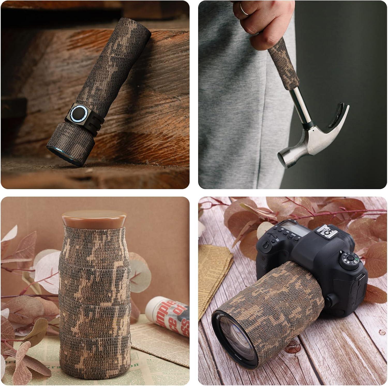 imageDROK 410 Roll Camo Tape Wrap Camouflage SelfAdhesive Camo Stick Bandage for Outdoor Sports Climbing Camping 23in x 1476ft for Range Finder Camera Flashlight BicycleACU Camo