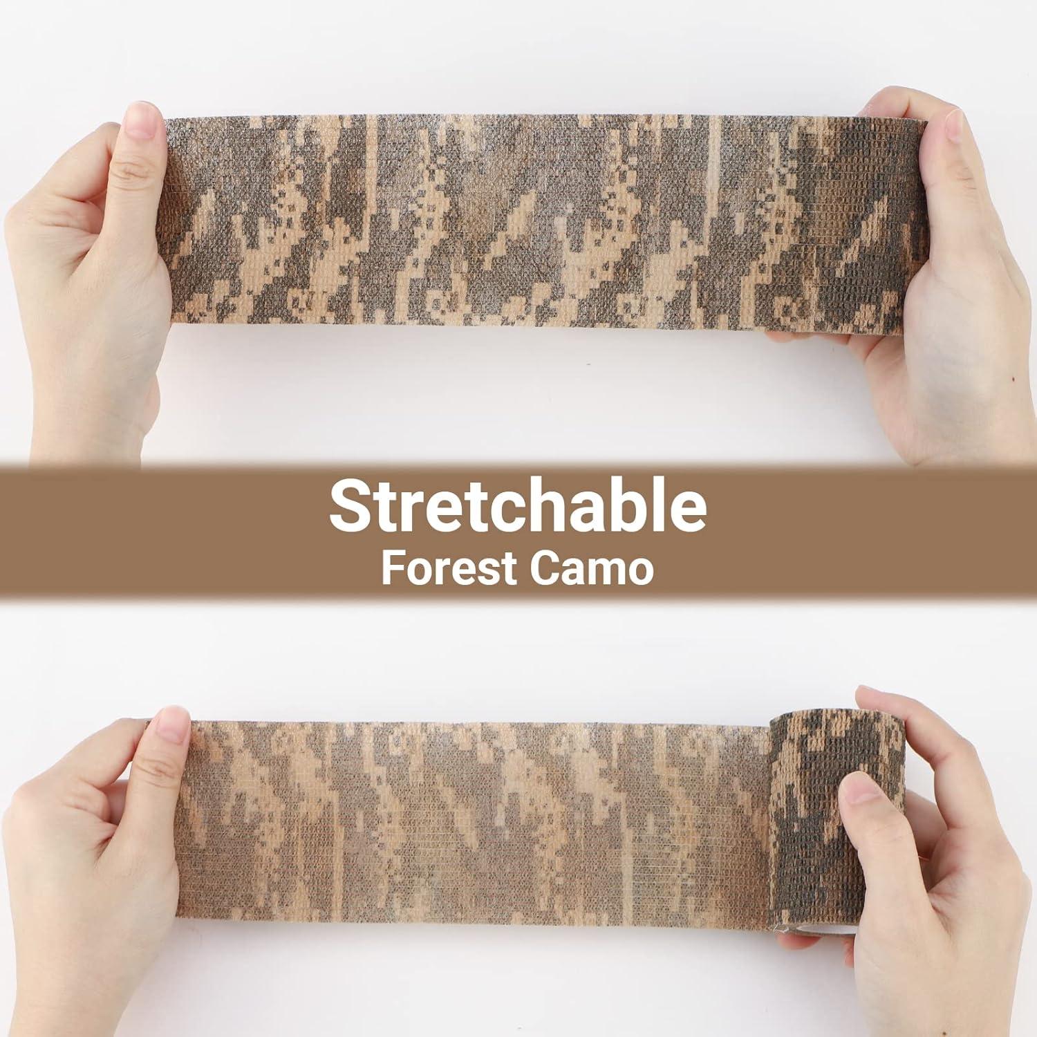 imageDROK 410 Roll Camo Tape Wrap Camouflage SelfAdhesive Camo Stick Bandage for Outdoor Sports Climbing Camping 23in x 1476ft for Range Finder Camera Flashlight BicycleACU Camo
