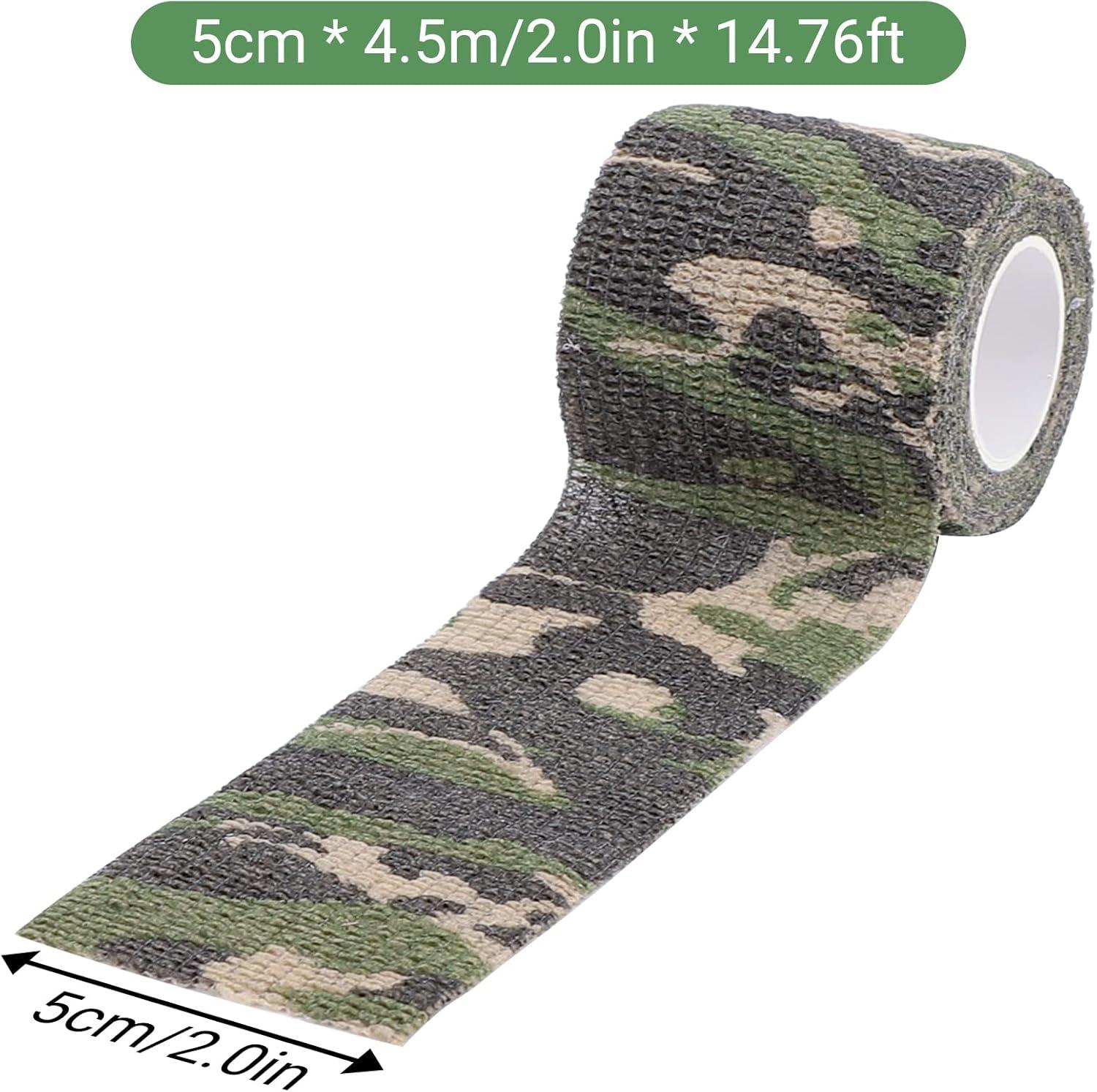 imageDROK 410 Roll Camo Tape Wrap Camouflage SelfAdhesive Camo Stick Bandage for Outdoor Sports Climbing Camping 23in x 1476ft for Range Finder Camera Flashlight BicycleForest