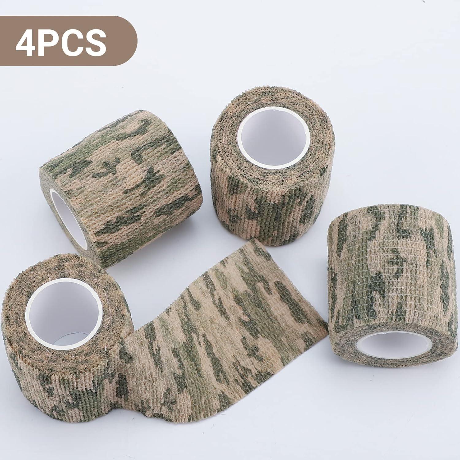 imageDROK 410 Roll Camo Tape Wrap Camouflage SelfAdhesive Camo Stick Bandage for Outdoor Sports Climbing Camping 23in x 1476ft for Range Finder Camera Flashlight BicycleGrass