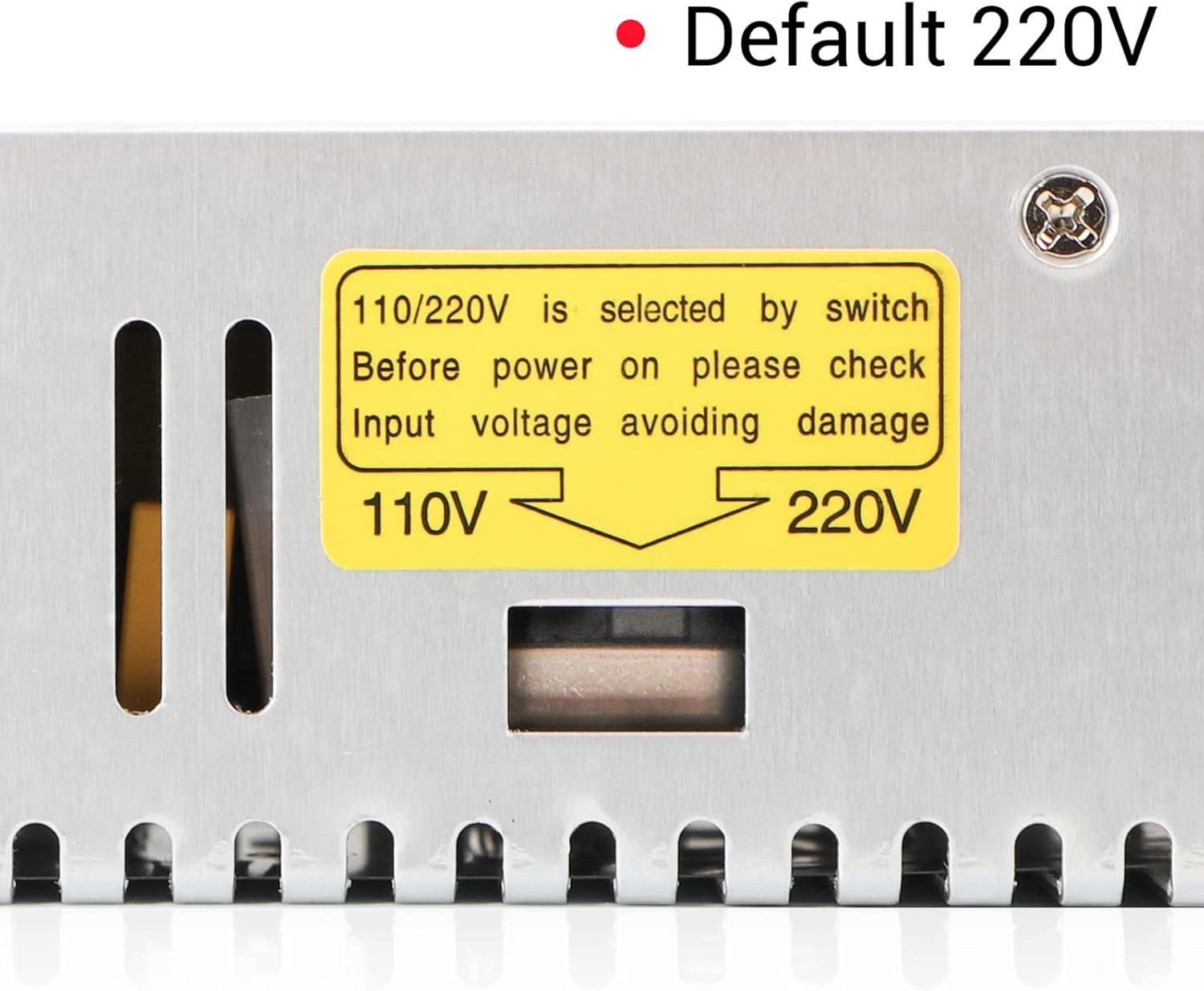 imageDROK 48V Power Supply AC 110V220V to DC 048V 10A 480W Buck Converter Adjustable Variable LED Adapter Regulated 5V 12V 24V 30V 36V 48V Volt Voltage Transformer 10A Amp Charger for Lab CCTVDual Display Current Adjustable
