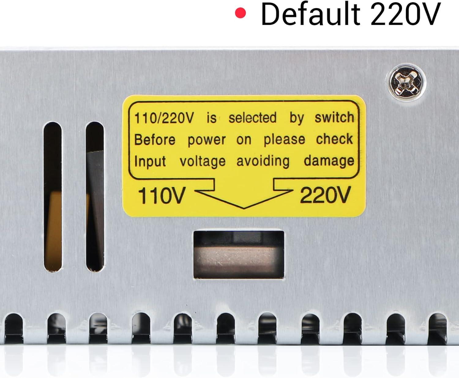 imageDROK 48V Power Supply AC 110V220V to DC 048V 10A 480W Buck Converter Adjustable Variable LED Adapter Regulated 5V 12V 24V 30V 36V 48V Volt Voltage Transformer 10A Amp Charger for Lab CCTVDual Display Current Adjustable