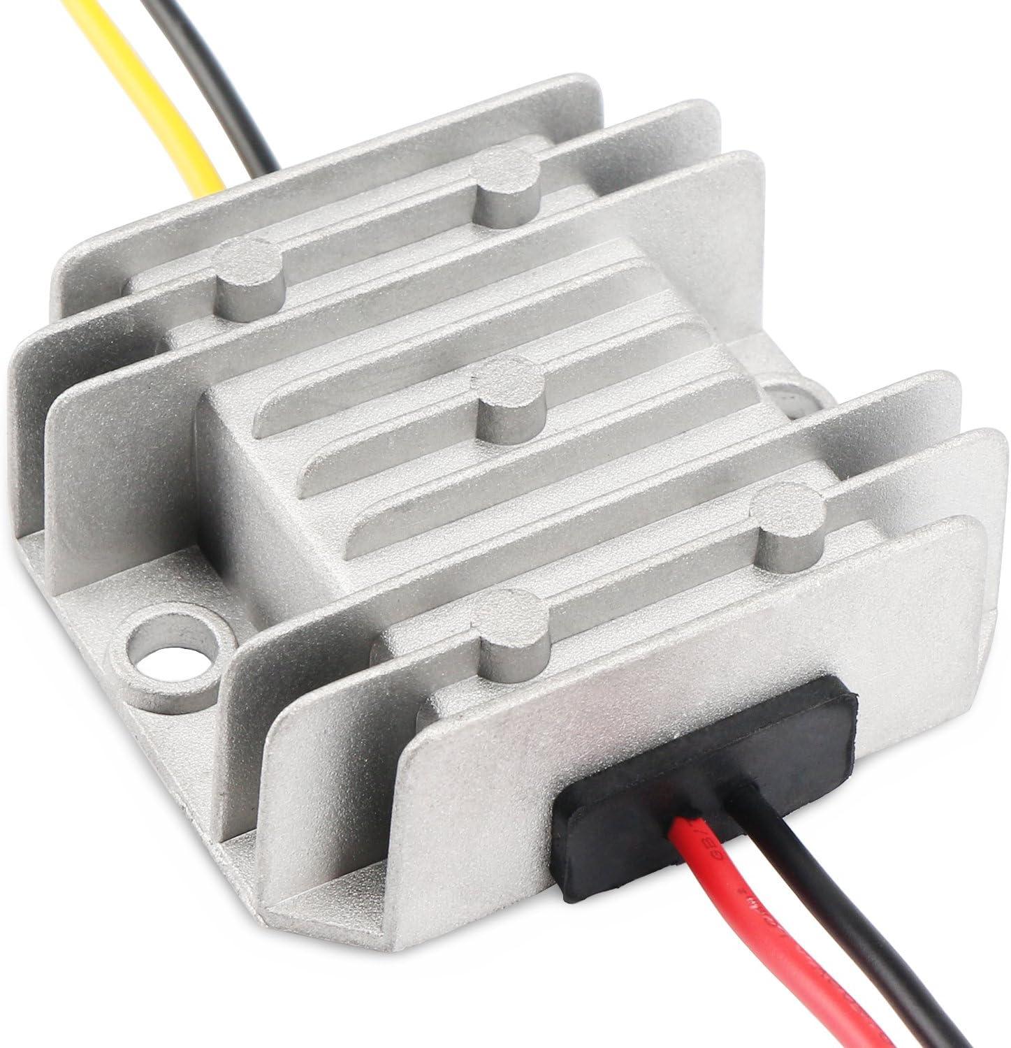 imageDROK 5V to 12V Step Up Converter  Waterproof DC Boost Converter 12V Voltage Regulator 1A 12W Power Supply for Solar Panels3A