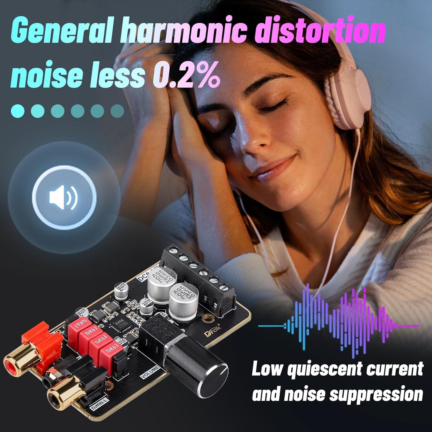imageDROK 5W5W Mini Audio Amplifier Board PAM8406 DC 5V Digital Stereo Power Amp 20 Dual Channel Class D Amplify Module for Speaker Sound System DIY15W15W
