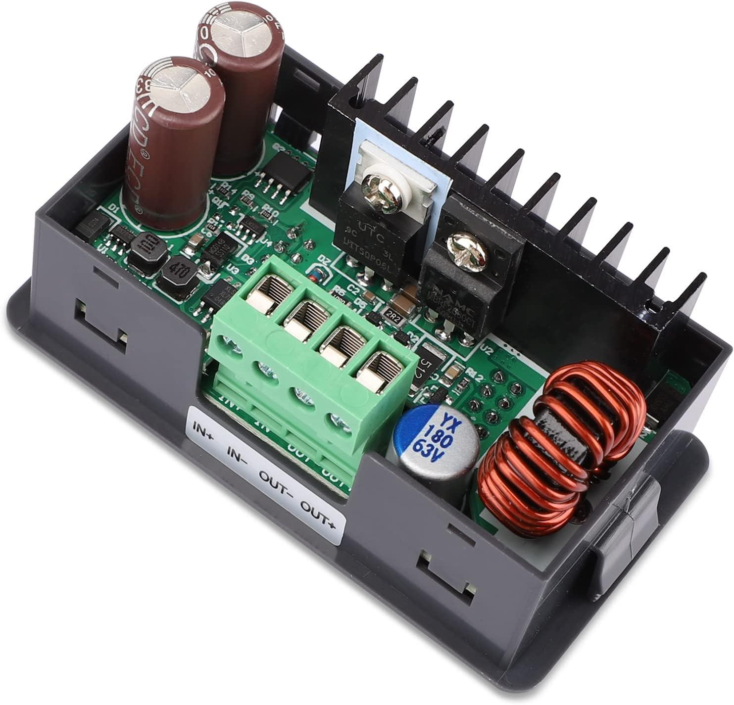imageDROK Adjustable Voltage Regulator DC Buck Boost Converter 60V36V 9v 12v to DC 0636V 24v 5A Power Supply Panel Constant Current Volt Step Up Down ModuleBuck 655V to 050V 250W