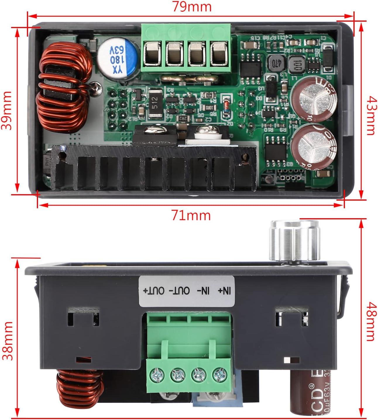 imageDROK Adjustable Voltage Regulator DC Buck Boost Converter 60V36V 9v 12v to DC 0636V 24v 5A Power Supply Panel Constant Current Volt Step Up Down ModuleBuck 655V to 050V 250W