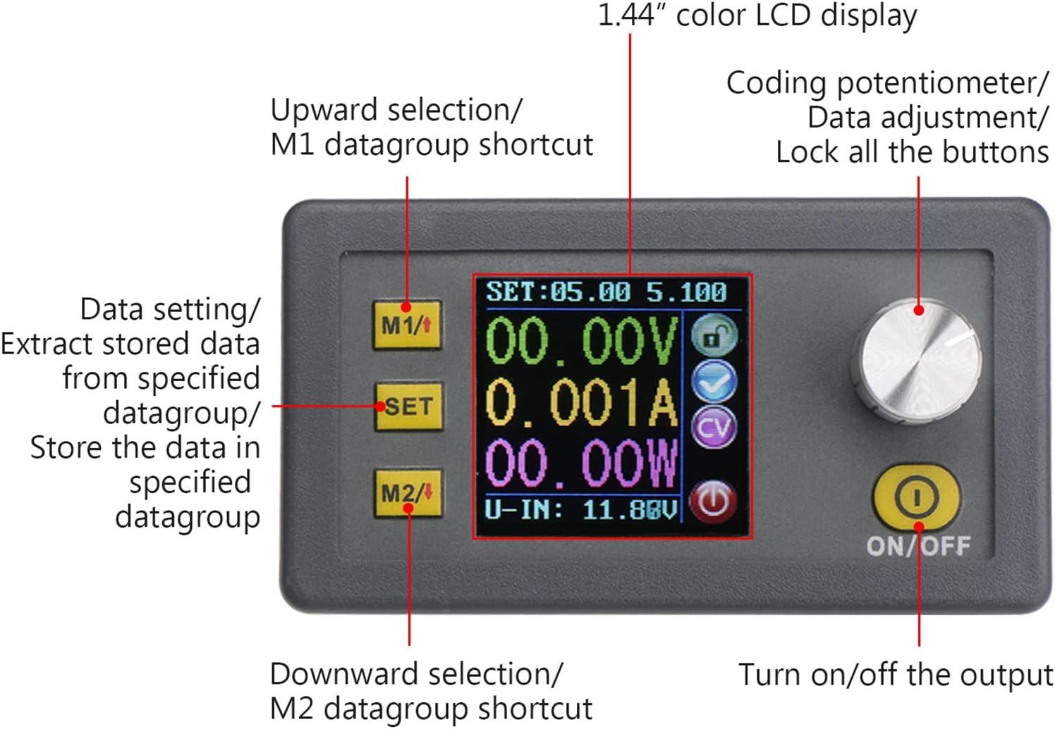 imageDROK Adjustable Voltage Regulator DC Buck Boost Converter 60V36V 9v 12v to DC 0636V 24v 5A Power Supply Panel Constant Current Volt Step Up Down ModuleBuck 655V to 050V 250W