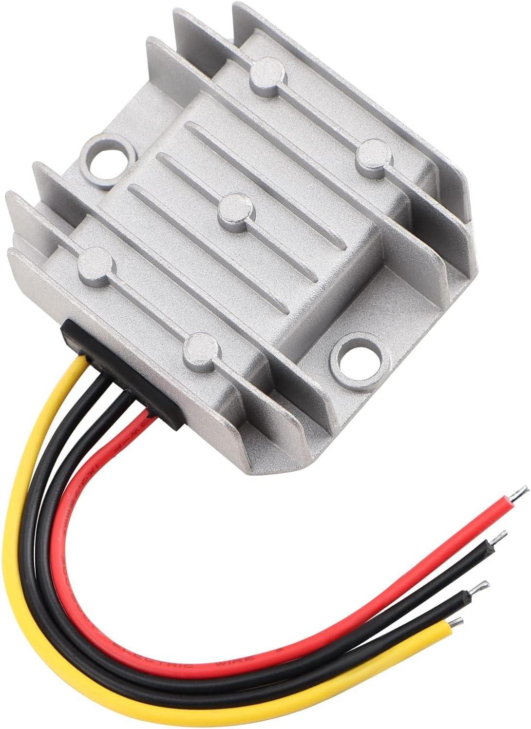 imageDROK Adjustable Voltage Regulator IP68 Waterproof DC to DC Buck Converter 835V to 324V 5A Aluminum Protective Case Step Down Converter 5V 12V Power Supply