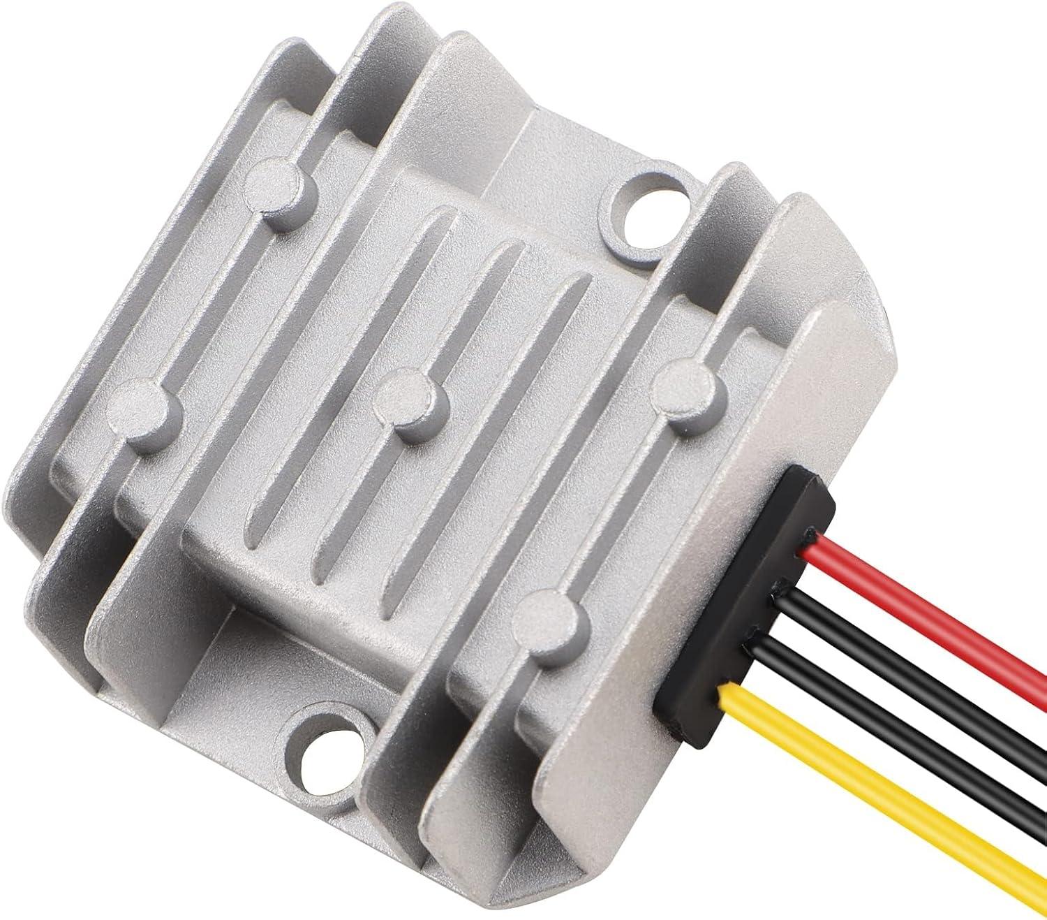 imageDROK Adjustable Voltage Regulator IP68 Waterproof DC to DC Buck Converter 835V to 324V 5A Aluminum Protective Case Step Down Converter 5V 12V Power Supply