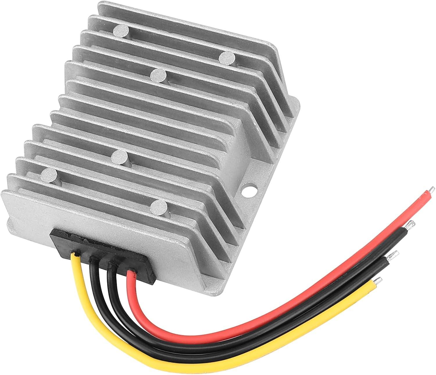 imageDROK Boost Buck Converter 9V36V to 12V 3A 36W Plastic Shell Waterproof Auto Step Up Down Voltage Regulator 12V Volt Transformer for Car Audio Solar Power System LCD Television LED Display ScreenAluminium Shell