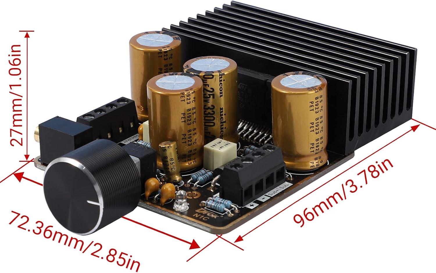imageDROK Class AB Amplifier 21 Channel 80W80W Stereo and120W Pure Bass 918V 4 Audio Amplifier BoardBlack 2