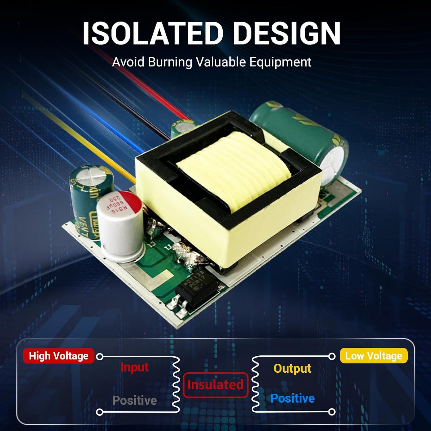 imageDROK DC Buck Boost Converter 936V to 12V 5A 60W Step Up Step Down Converter 24V 12V DC Power Supply Adjustable Voltage Regulator for Solar Panels RV936V to 12V 3A