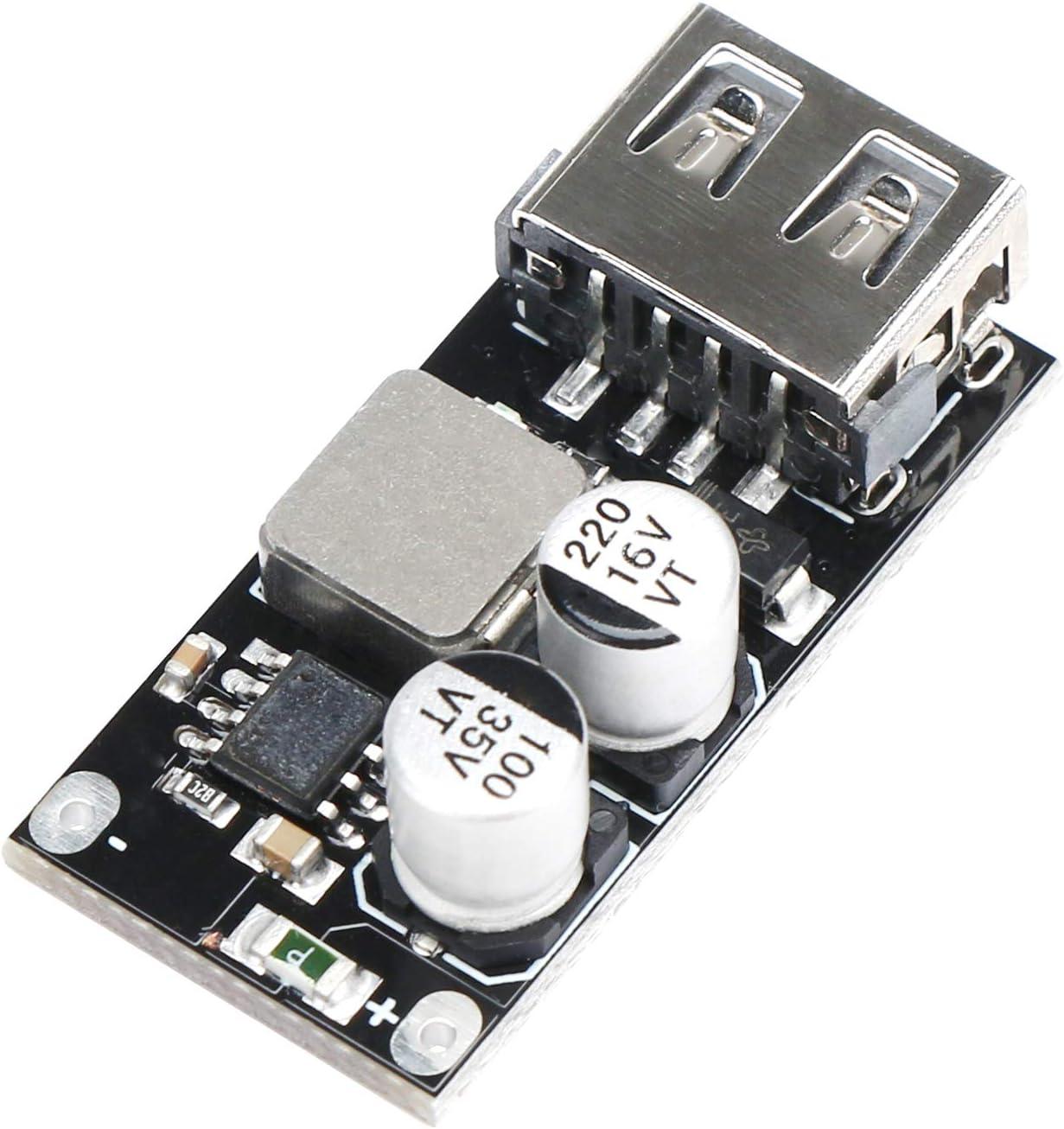 imageDROK DC Buck Converter 12V to 5V Step Down Converter Voltage Regulator 9V36V to 5V 356A Pack of 2 BlueBlack Mini4pcs