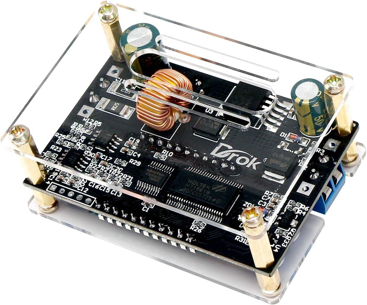 imageDROK DC Buck Converter 53V32V to 12V32V 12A Adjustable Power Supply 5v 9v 12v 24V 30V 32V Step Down Voltage Regulator with LCD Display Volt Transformer Reducer CC CV for RV Solar Panel Golf CartBuck 6536V to 12V32V 45A