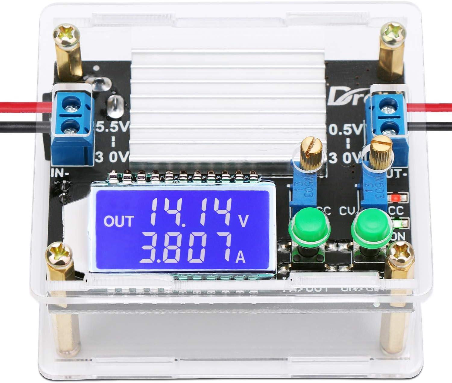 imageDROK DC Buck Converter 53V32V to 12V32V 12A Adjustable Power Supply 5v 9v 12v 24V 30V 32V Step Down Voltage Regulator with LCD Display Volt Transformer Reducer CC CV for RV Solar Panel Golf CartBuck Boost 5530V to 0530V 4A