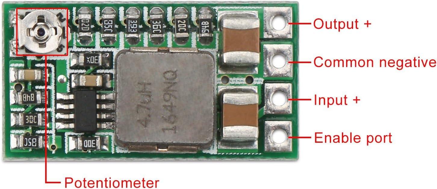 imageDROK DC Buck Converter 6pcs Mini Voltage Regulator DC 4520V 12V 9V Step Down to 5V Reducer Board 3A 10W Fixed Adjustable Volt Output StepDown Transformer Power Supply Stabilizer Module10pcs 4524V to 5V