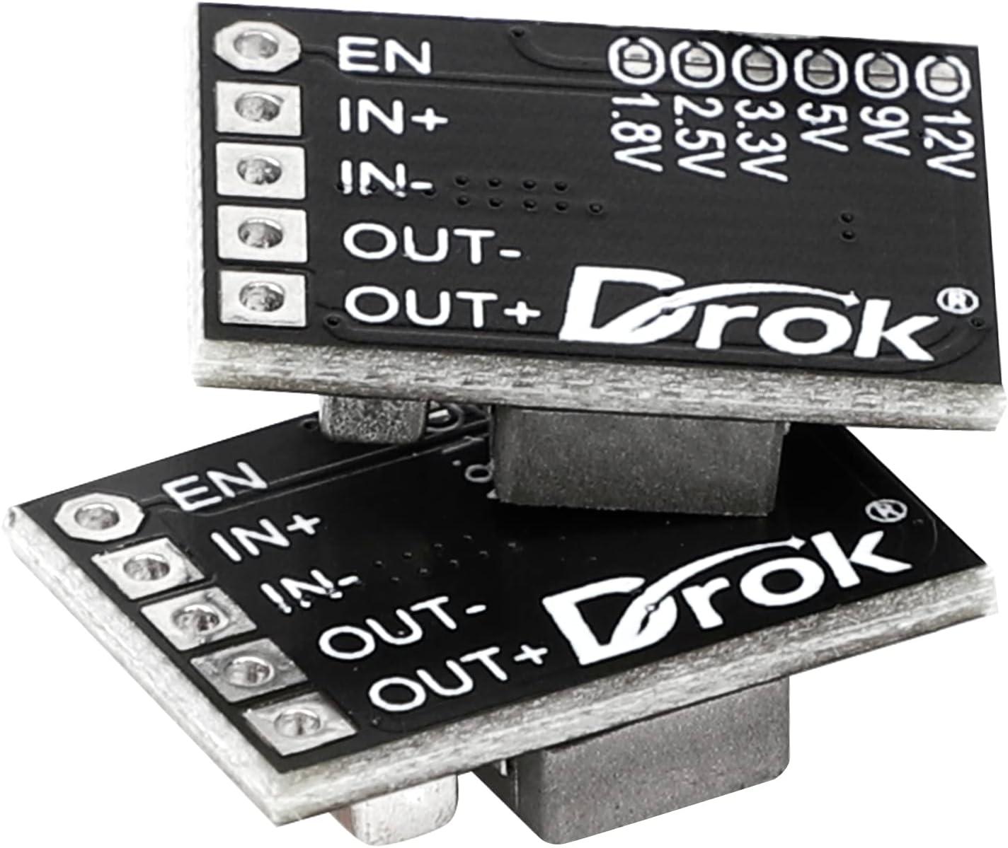 imageDROK DC Buck Converter 6pcs Mini Voltage Regulator DC 4520V 12V 9V Step Down to 5V Reducer Board 3A 10W Fixed Adjustable Volt Output StepDown Transformer Power Supply Stabilizer Module10pcs 4520V to 5V