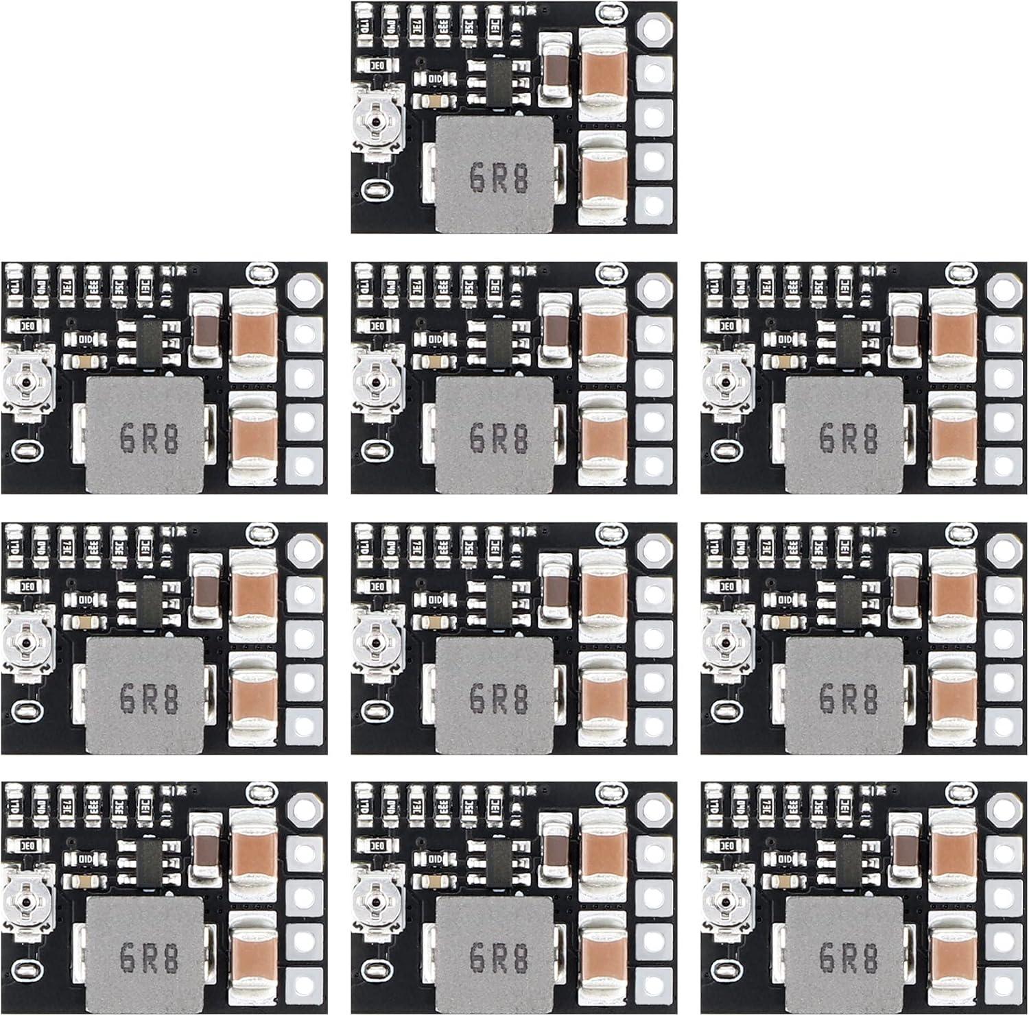 imageDROK DC Buck Converter 6pcs Mini Voltage Regulator DC 4520V 12V 9V Step Down to 5V Reducer Board 3A 10W Fixed Adjustable Volt Output StepDown Transformer Power Supply Stabilizer Module10pcs 4520V to 5V