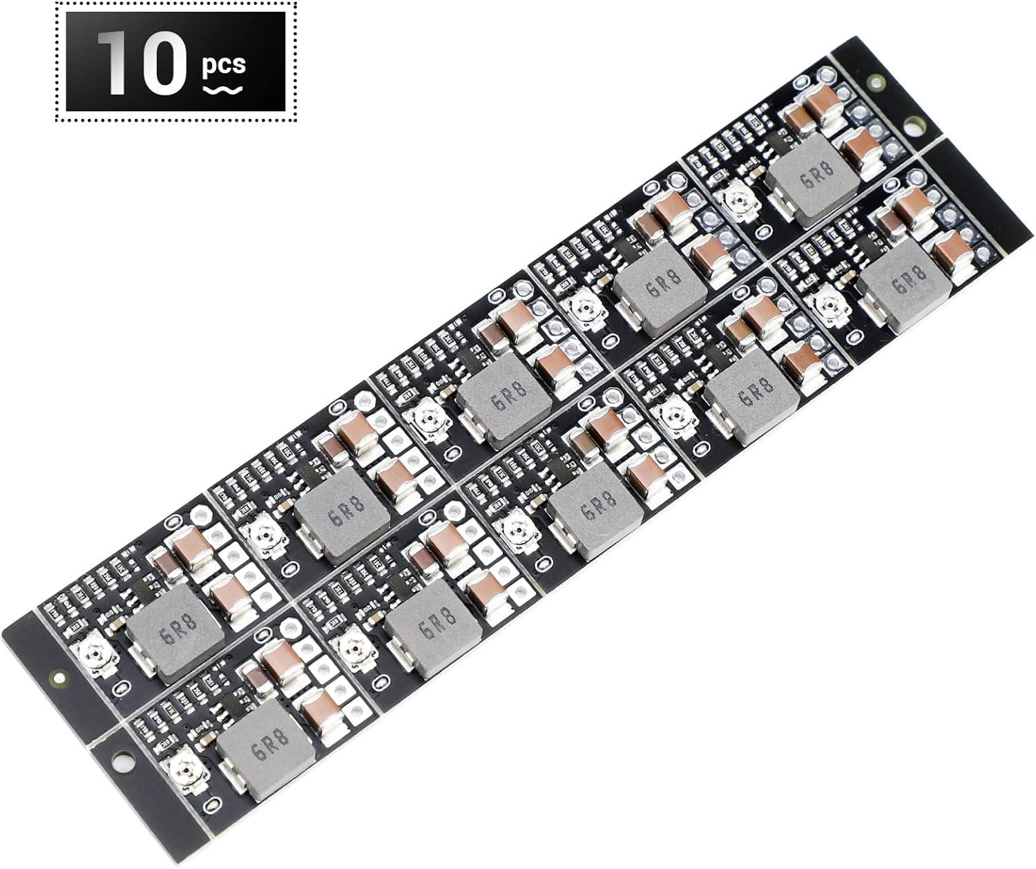 imageDROK DC Buck Converter 6pcs Mini Voltage Regulator DC 4520V 12V 9V Step Down to 5V Reducer Board 3A 10W Fixed Adjustable Volt Output StepDown Transformer Power Supply Stabilizer Module10pcs 4520V to 5V