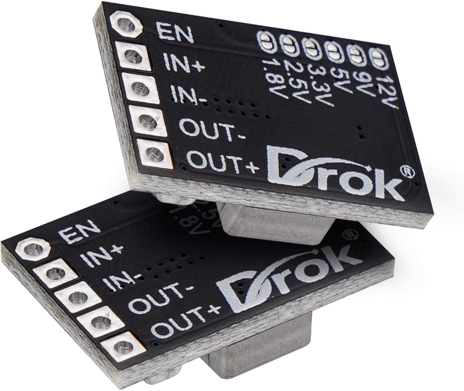 imageDROK DC Buck Converter 6pcs Mini Voltage Regulator DC 4520V 12V 9V Step Down to 5V Reducer Board 3A 10W Fixed Adjustable Volt Output StepDown Transformer Power Supply Stabilizer Module6pcs 4520V to 5V