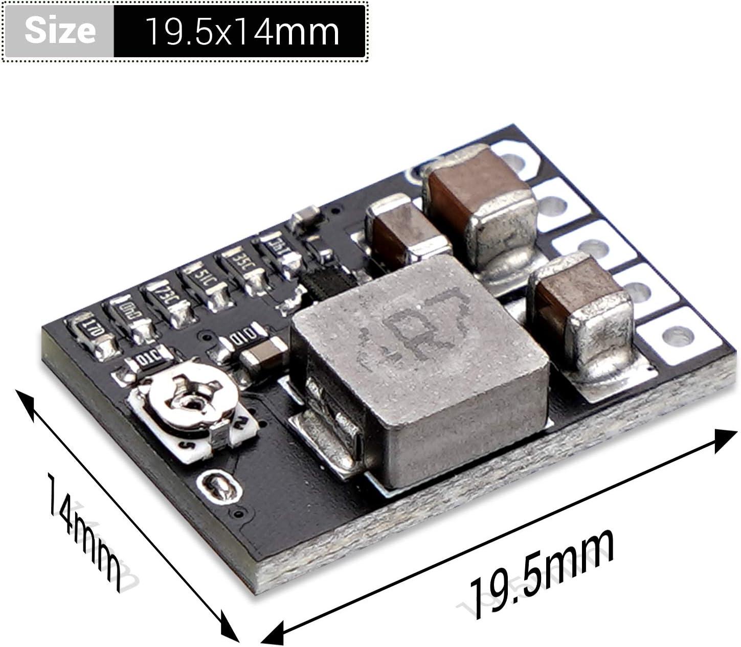 imageDROK DC Buck Converter 6pcs Mini Voltage Regulator DC 4520V 12V 9V Step Down to 5V Reducer Board 3A 10W Fixed Adjustable Volt Output StepDown Transformer Power Supply Stabilizer Module6pcs 4520V to 5V