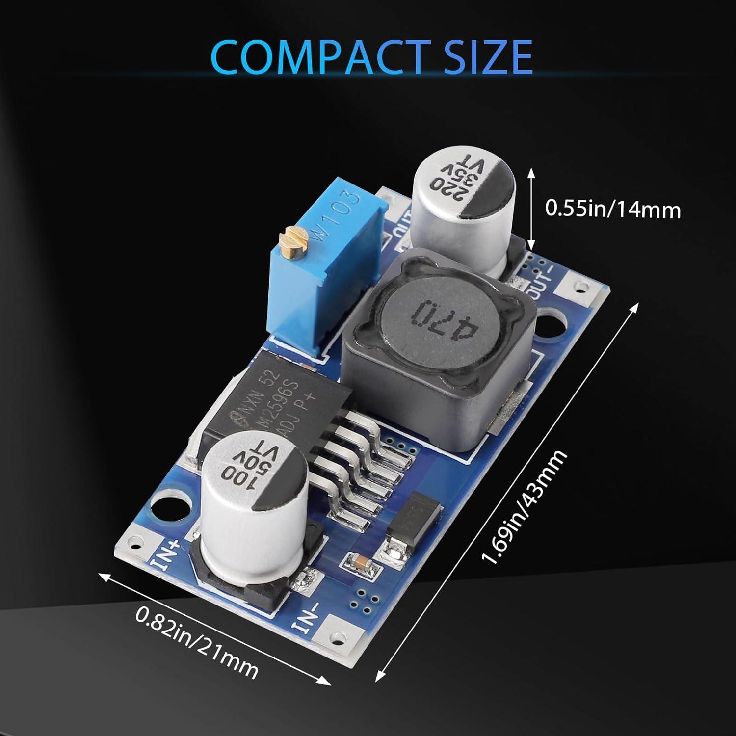 imageDROK DC Buck Converter Adjustable DC Voltage Regulator Adjustable 4540V to 12537V 36V 24V 12V 9V 5V 3V Variable Voltage Stabilizer Power Supply Volt Reducer Step Down TransformerBlue