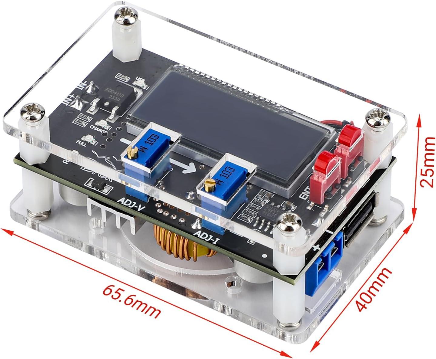 imageDROK DC Buck Converter Adjustable Voltage Regulator 12V 6V32V to 1532V 5A LCD Screen Step Down Converter with USB Port and Protective CaseBuck 632V to 1532V  2pcs
