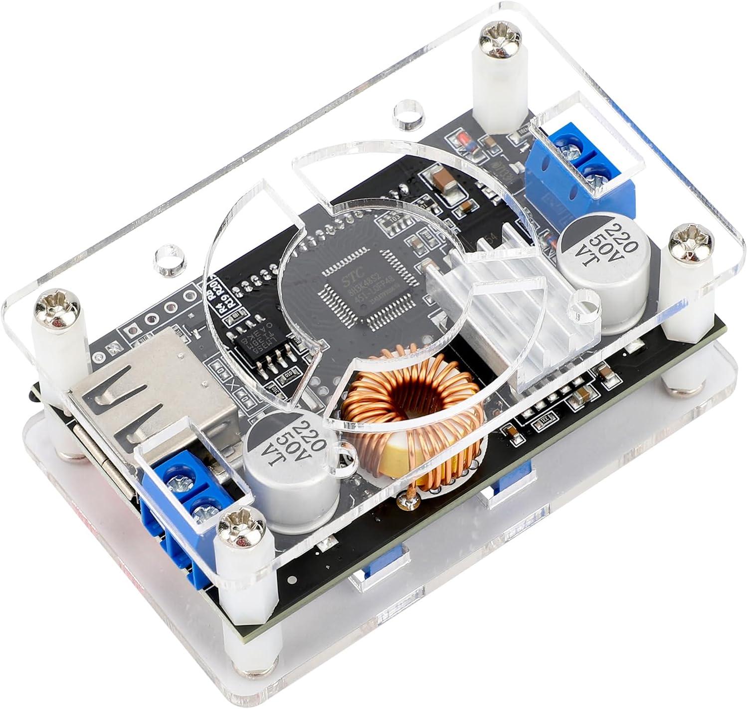 imageDROK DC Buck Converter Adjustable Voltage Regulator 12V 6V32V to 1532V 5A LCD Screen Step Down Converter with USB Port and Protective CaseBuck 632V to 1532V  2pcs