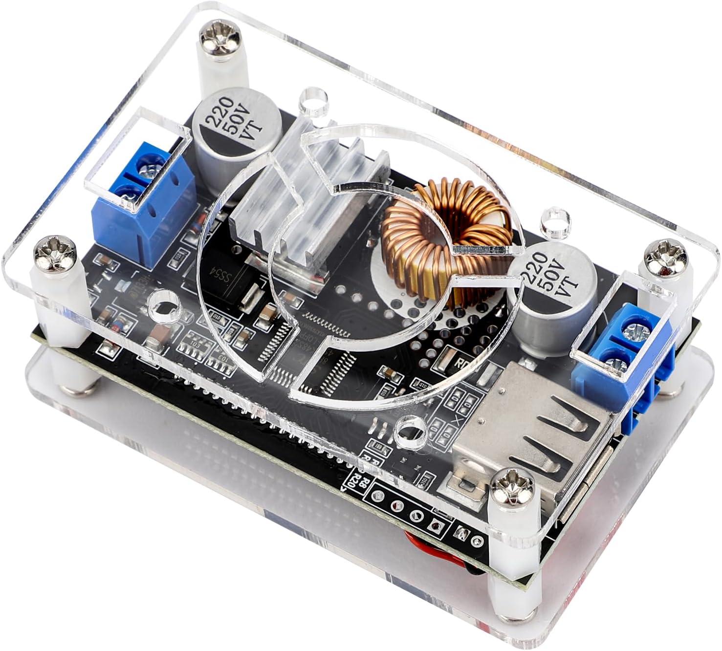 imageDROK DC Buck Converter Adjustable Voltage Regulator 12V 6V32V to 1532V 5A LCD Screen Step Down Converter with USB Port and Protective CaseBuck 632V to 1532V  2pcs