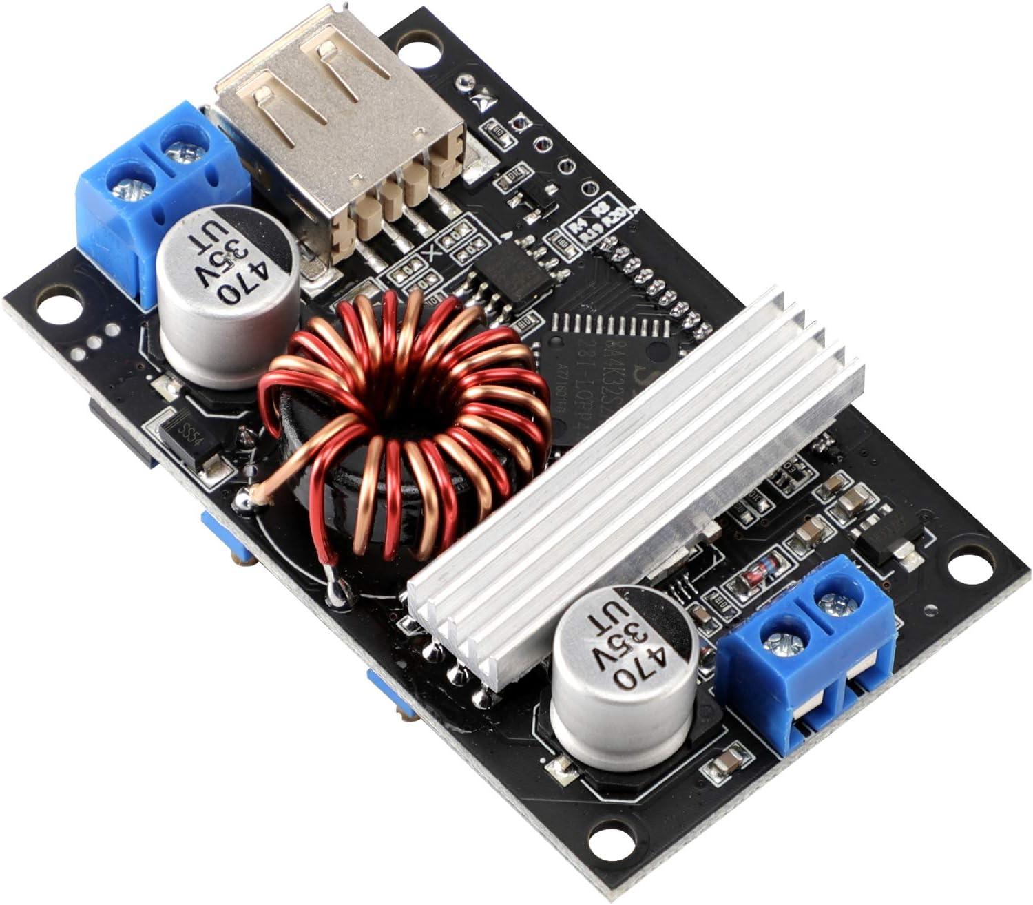 imageDROK DC Buck Converter Adjustable Voltage Regulator 12V 6V32V to 1532V 5A LCD Screen Step Down Converter with USB Port and Protective CaseBuck Boost 630V to 0530V
