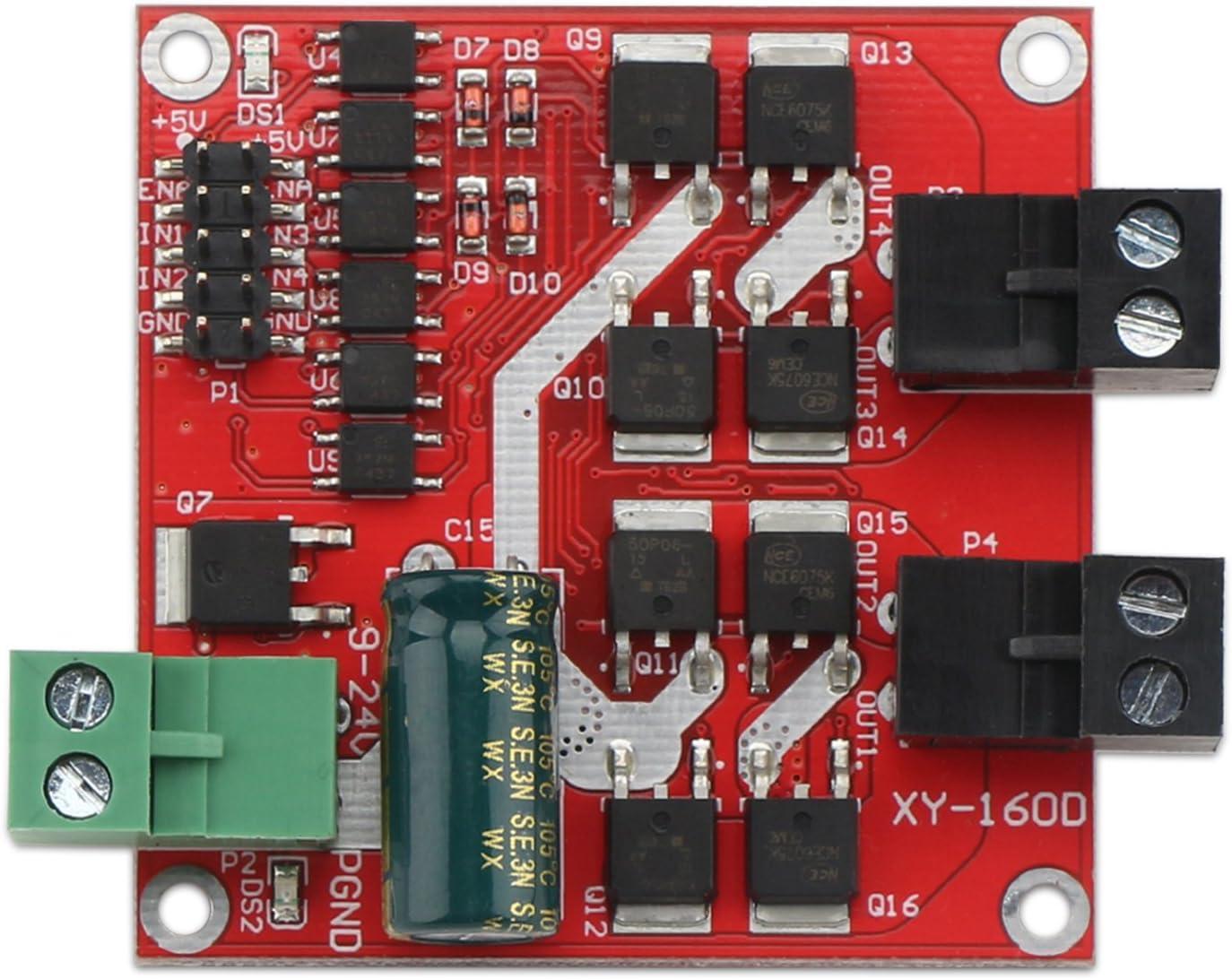 imageDROK DC Motor Driver L298 Dual H Bridge Motor Speed Controller DC 65V27V 7A PWM Motor Regulator Board 12V 24V Electric Motor Control Module Industrial 160W with Optocoupler Isolation160W