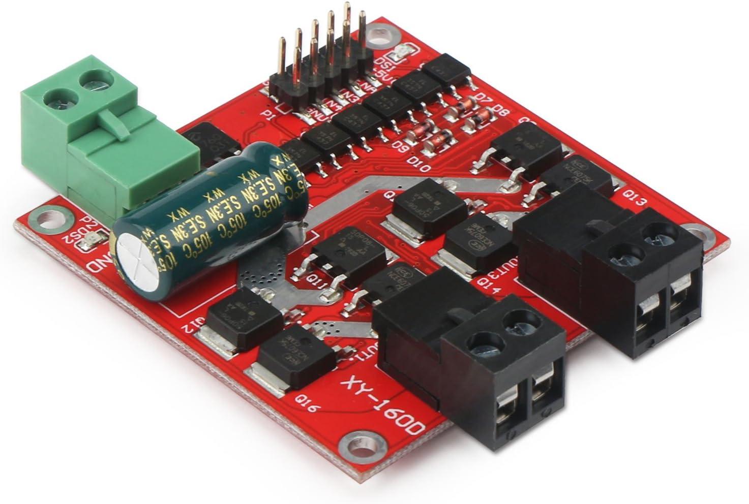 imageDROK DC Motor Driver L298 Dual H Bridge Motor Speed Controller DC 65V27V 7A PWM Motor Regulator Board 12V 24V Electric Motor Control Module Industrial 160W with Optocoupler Isolation160W