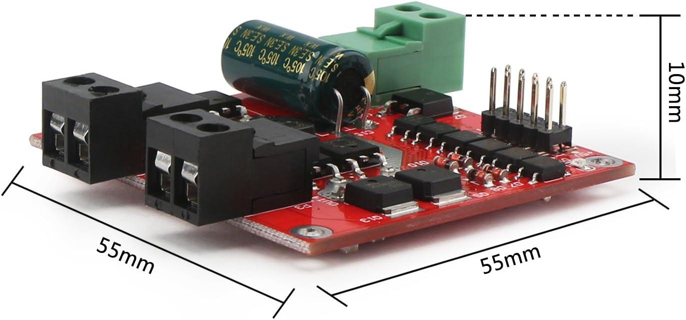 imageDROK DC Motor Driver L298 Dual H Bridge Motor Speed Controller DC 65V27V 7A PWM Motor Regulator Board 12V 24V Electric Motor Control Module Industrial 160W with Optocoupler Isolation160WPack of 2