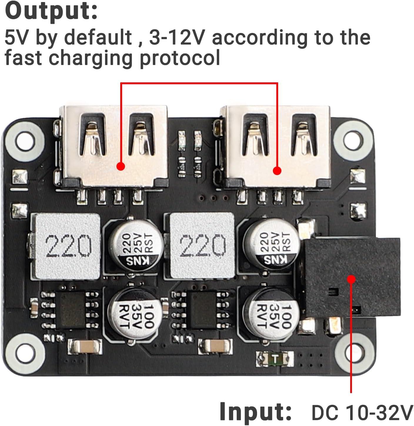 imageDROK DC to 5V USB Buck Converter Dual USB Port Fast Charger Board Auto Power Supply Adapter 1032V 12V 24V to 5V 9V Voltage Step Down Regulator Car Volt Transformer12V to 5V Buck 2pcs