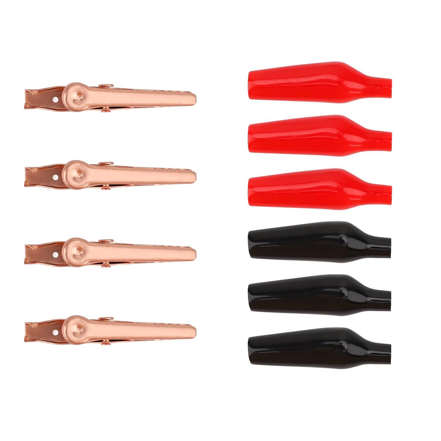 imageDROK Jumper Wires with Alligator Clips Electrical  10pcs 45mm Large Pure Copper 196 inches50cm Test Leads with Alligator Clips for Multimeter Electrical TestingTest Probes  Leads