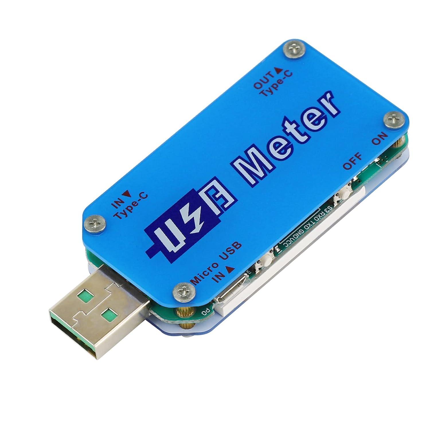Usb Output Bit DROK USB Tester, USB-A 2.0 Digital Multimeter Dual USB Output Ports PD ...