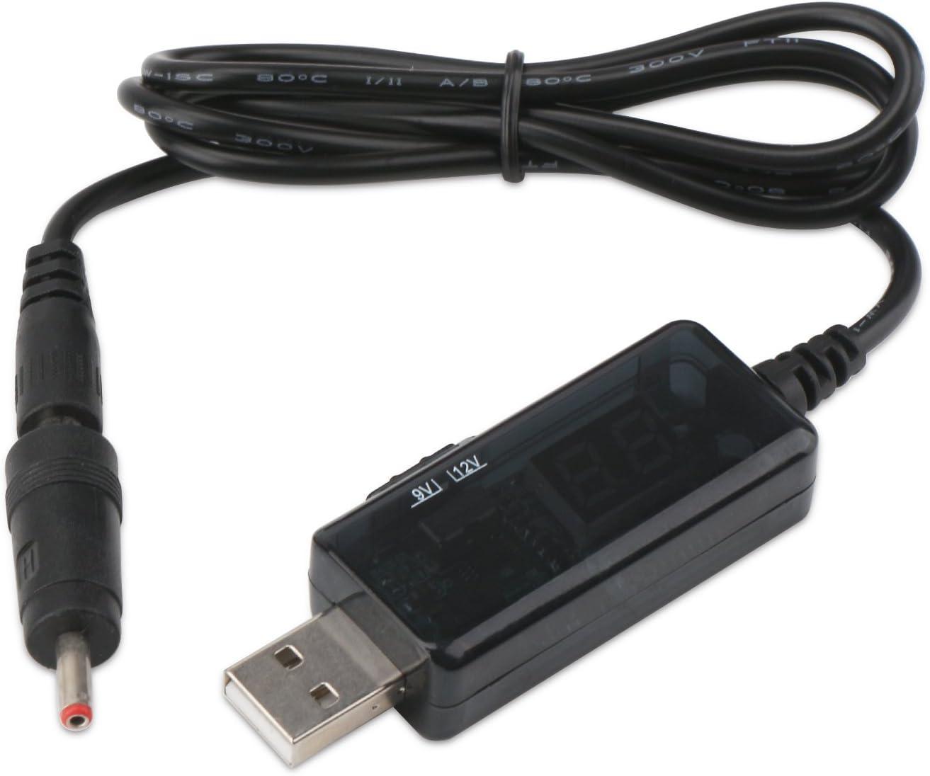 imageDROK USB to 9v 5v to 12v Step Up USB Cable DC 5V Boost to 9V 12V Voltage Converter 1A Stepup Volt Transformer Power Regulator Line with LED Display5V to 912V