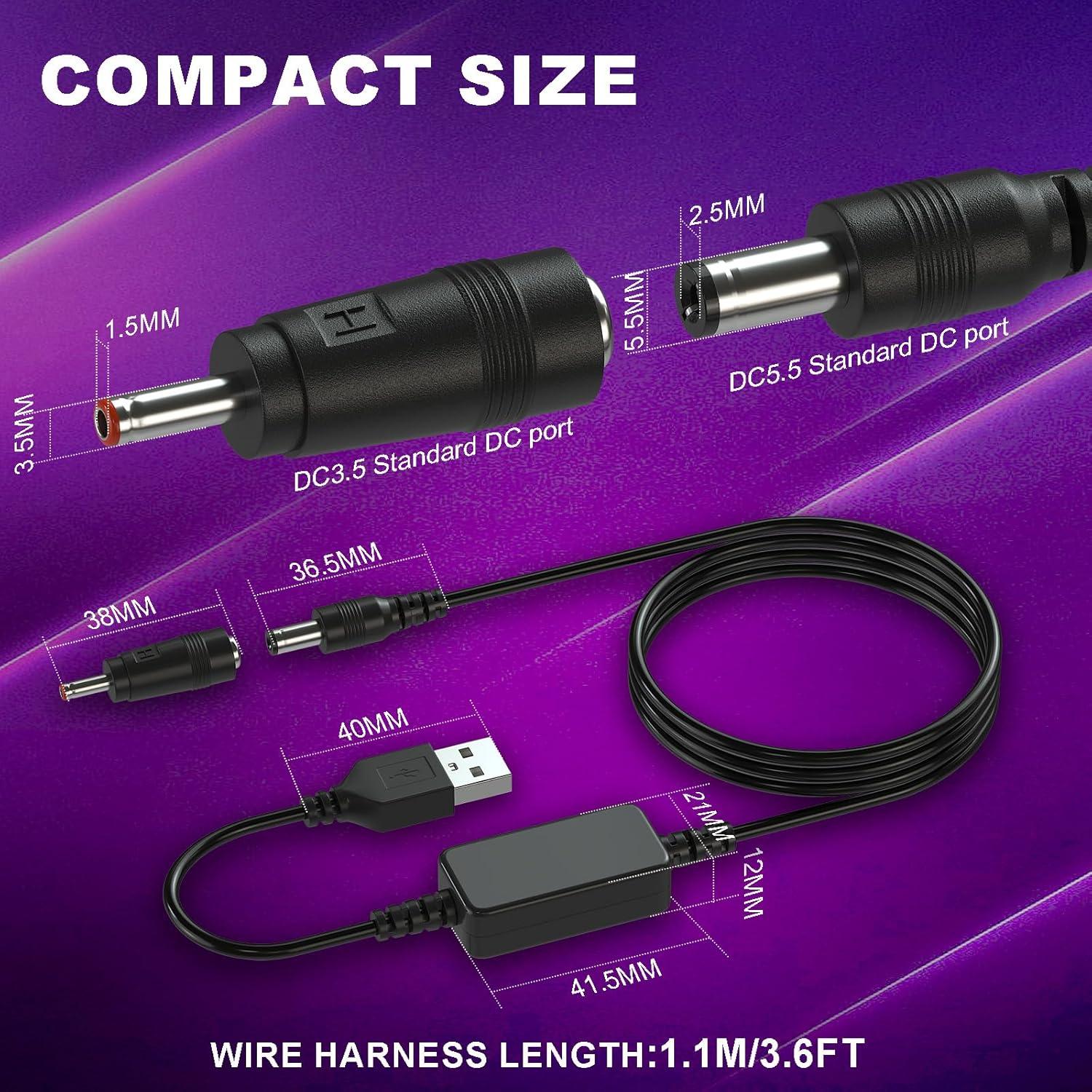 imageDROK USB to 9v 5v to 12v Step Up USB Cable DC 5V Boost to 9V 12V Voltage Converter 1A Stepup Volt Transformer Power Regulator Line with LED Display5V to 9VNo Display