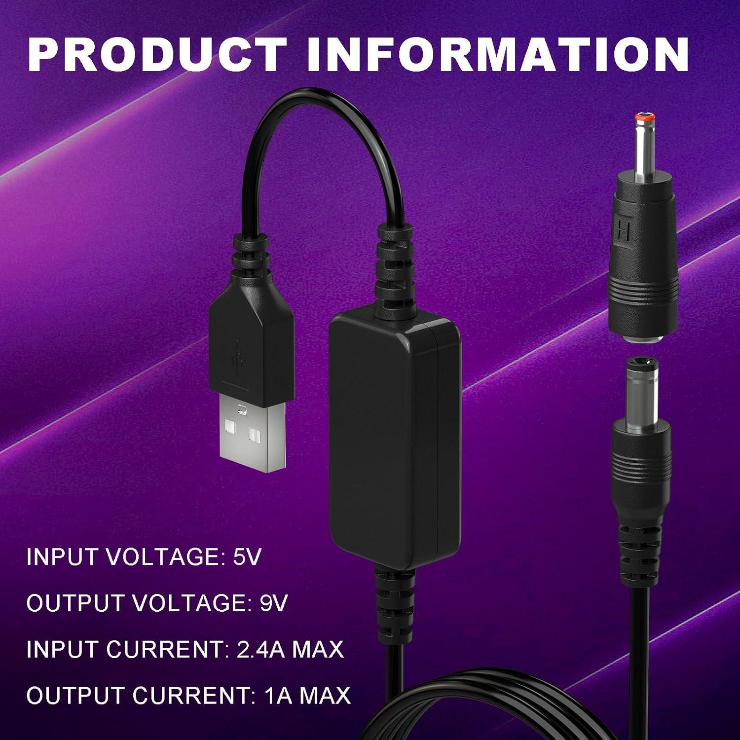 imageDROK USB to 9v 5v to 12v Step Up USB Cable DC 5V Boost to 9V 12V Voltage Converter 1A Stepup Volt Transformer Power Regulator Line with LED Display5V to 9VNo Display