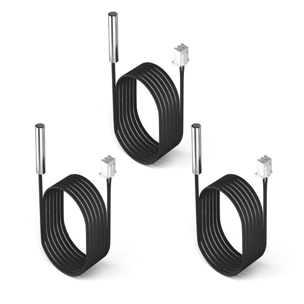 imageDROK 10K Temperature Sensor Probe 5pcs 1 Meter Waterproof Temp Sensor Probe Stainless Steel 3950 NTC Temp Sensor Probe Digital Temperature Transmitter Extension Cable1Meter328ft
