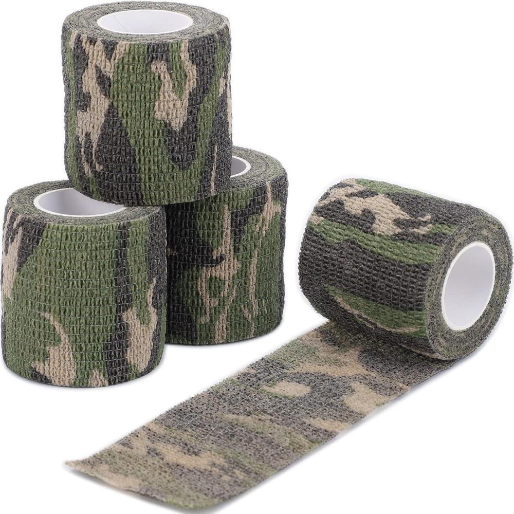imageDROK 410 Roll Camo Tape Wrap Camouflage SelfAdhesive Camo Stick Bandage for Outdoor Sports Climbing Camping 23in x 1476ft for Range Finder Camera Flashlight BicycleForest