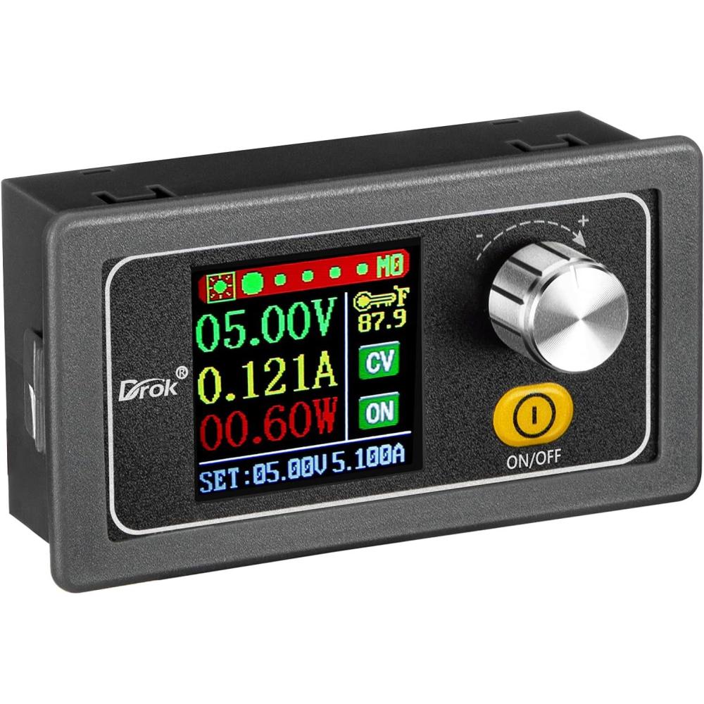 imageDROK Adjustable Voltage Regulator DC Buck Boost Converter 60V36V 9v 12v to DC 0636V 24v 5A Power Supply Panel Constant Current Volt Step Up Down ModuleBuck Boost 636V to 036V 80W