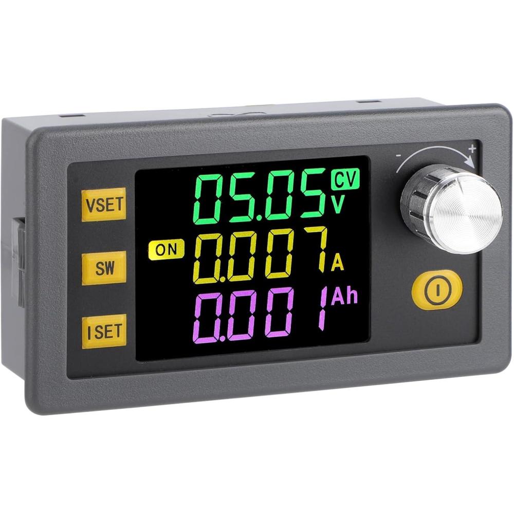 imageDROK Buck Boost Converter DC 636V to 0636V Adjustable Voltage Regulator 5A 80W Step Up Step Down Converter LCD Display Power Supply for Solar Panel RV60W