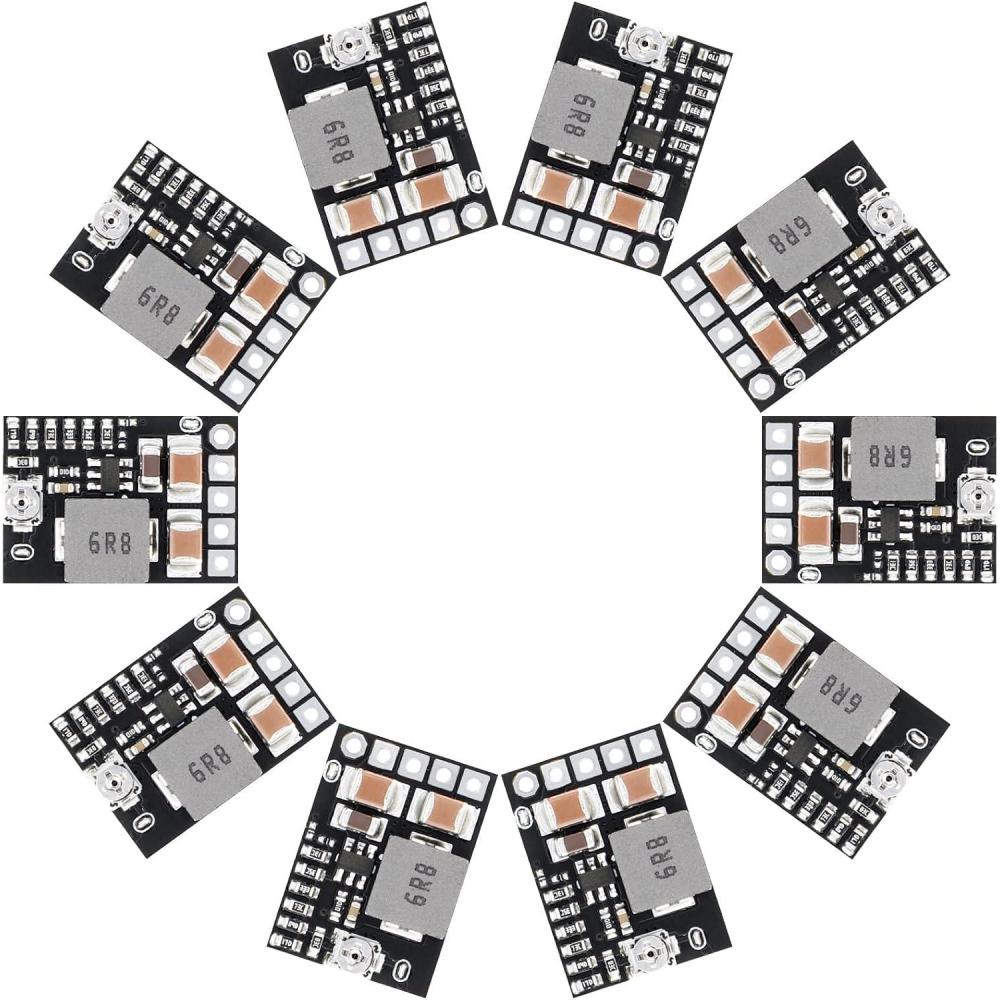 imageDROK DC Buck Converter 6pcs Mini Voltage Regulator DC 4520V 12V 9V Step Down to 5V Reducer Board 3A 10W Fixed Adjustable Volt Output StepDown Transformer Power Supply Stabilizer Module10pcs 4520V to 5V